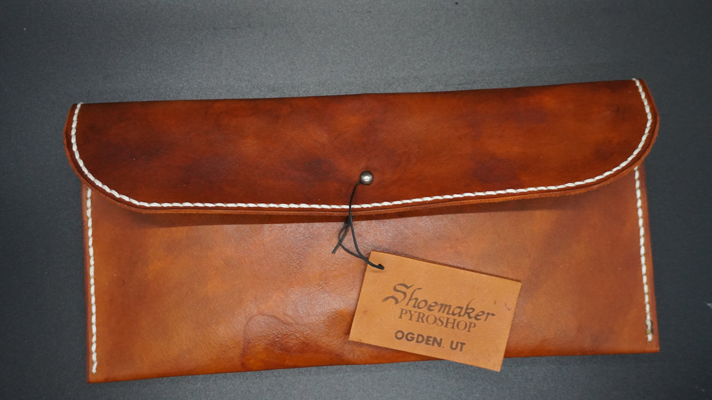 Death's Head Moth - Handburned Leather Pouch