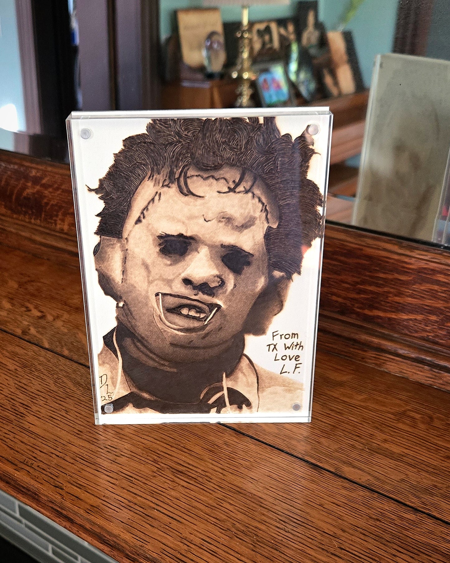 From TX With Love - Handburned Portrait Art