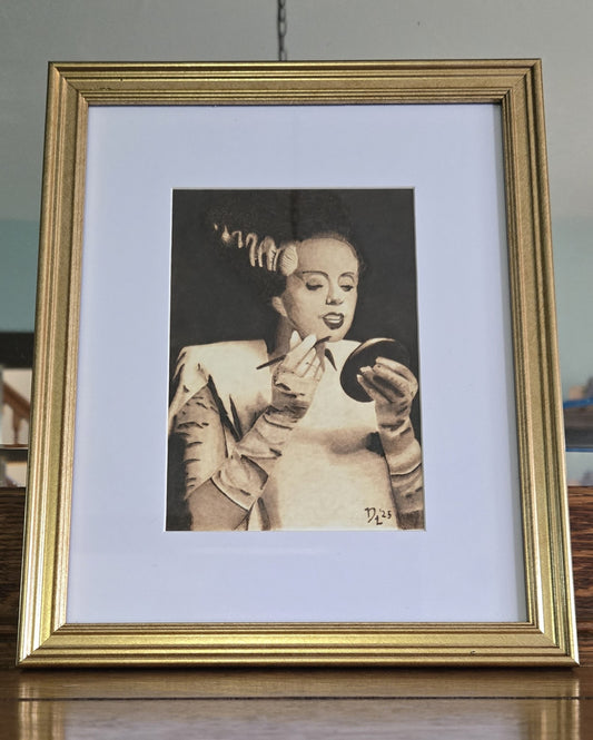 Bride of Frank - Handburned Portrait Art