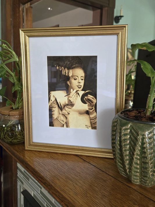 Bride of Frank - Handburned Portrait Art