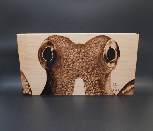 Eyes of the Octopus - Handburned Realism Art