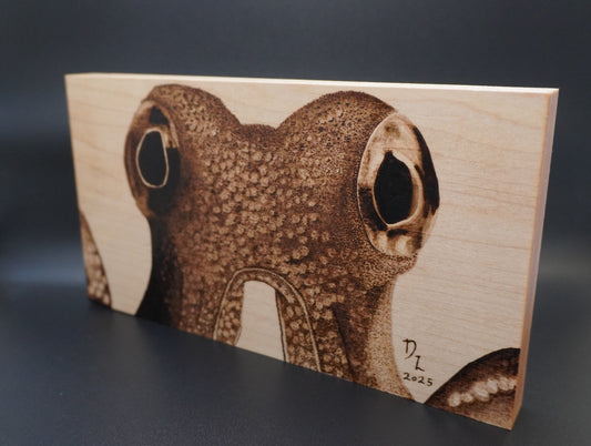 Eyes of the Octopus - Handburned Realism Art