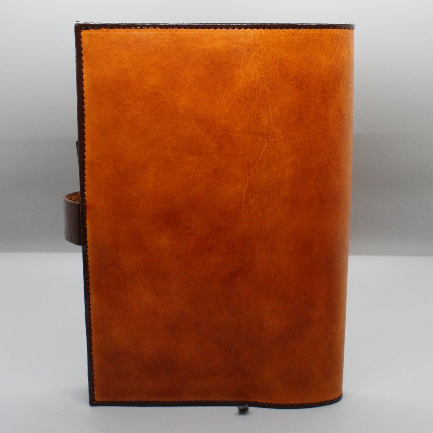 Handbook for the Recently Deceased Handburned Leather Book Cover