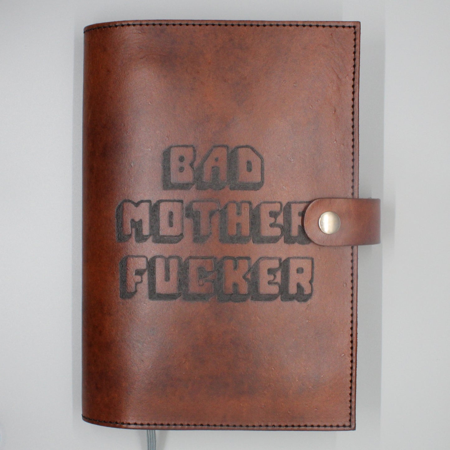 Pulp Fiction Inspired Handburned Leather Book Cover